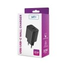 Setty įkroviklis 1x USB + USB-C 3A 20W juodas Setty įkroviklis 1x USB + USB-C 3A 20W juodas