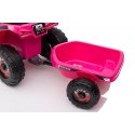 Lean Cars XMX630T Rožinis akumuliatorinis keturratis su priekaba Lean Cars XMX630T Rožinis akumuliatorinis keturratis su priekaba
