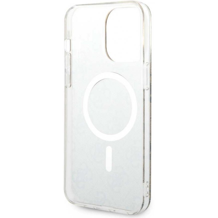 Guess IML 4G MagSafe dėklas, skirtas iPhone 15 Pro Max Brown – 5