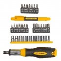 Topex Screwdriver bits with handle, 34 pcs. in a set. Topex Screwdriver bits with handle, 34 pcs. in a set.