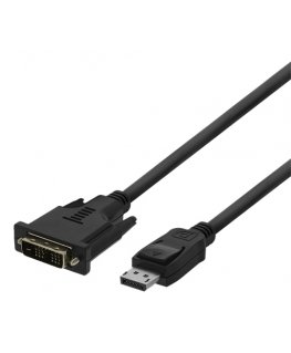 Deltaco 00110010 видео кабель адаптер 3 m DisplayPort DVI Черный
