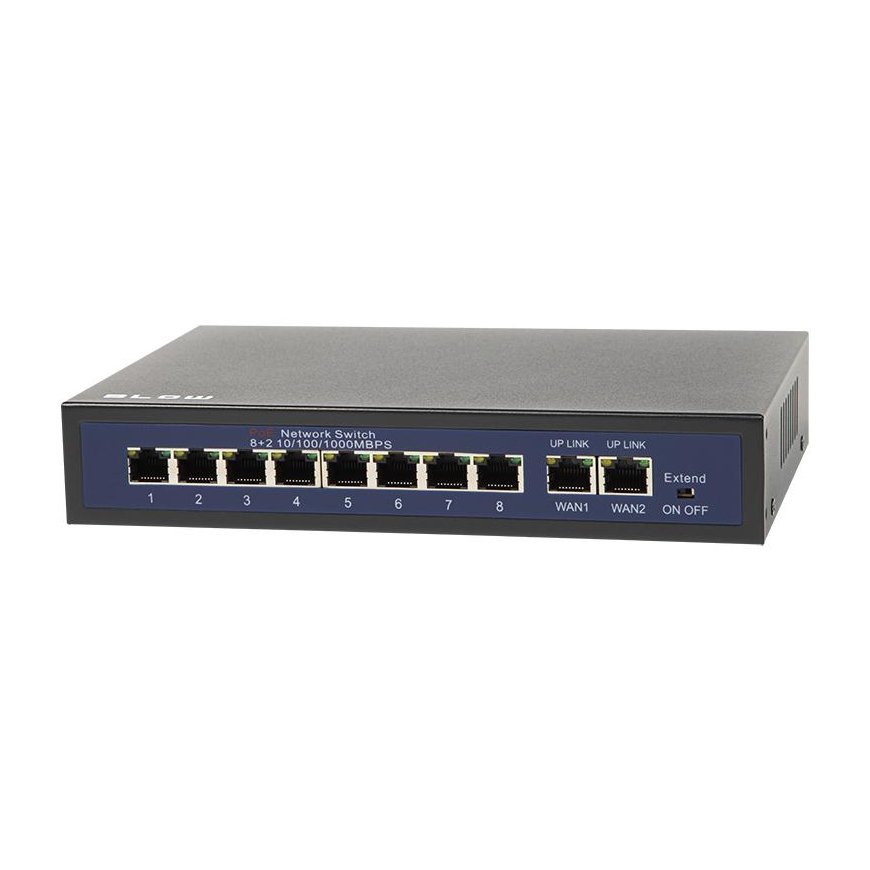 BLOW Splitter Blow Switch 8×PoE 100Mb