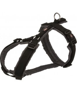 Trixie Premium Trekking Harness, M: 53-64 cm / 20 mm, Black / Graphite