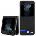 Dėklas BMW BMHCZF522NBCK Sam Z Flip5 F731 juoda|juodas Leather Carbon Dėklas BMW BMHCZF522NBCK Sam Z Flip5 F731 juoda|juodas Leather Carbon
