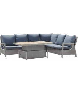 Outdoor furniture set Ramiz garden furniture rattan corners + adjustable table with table top