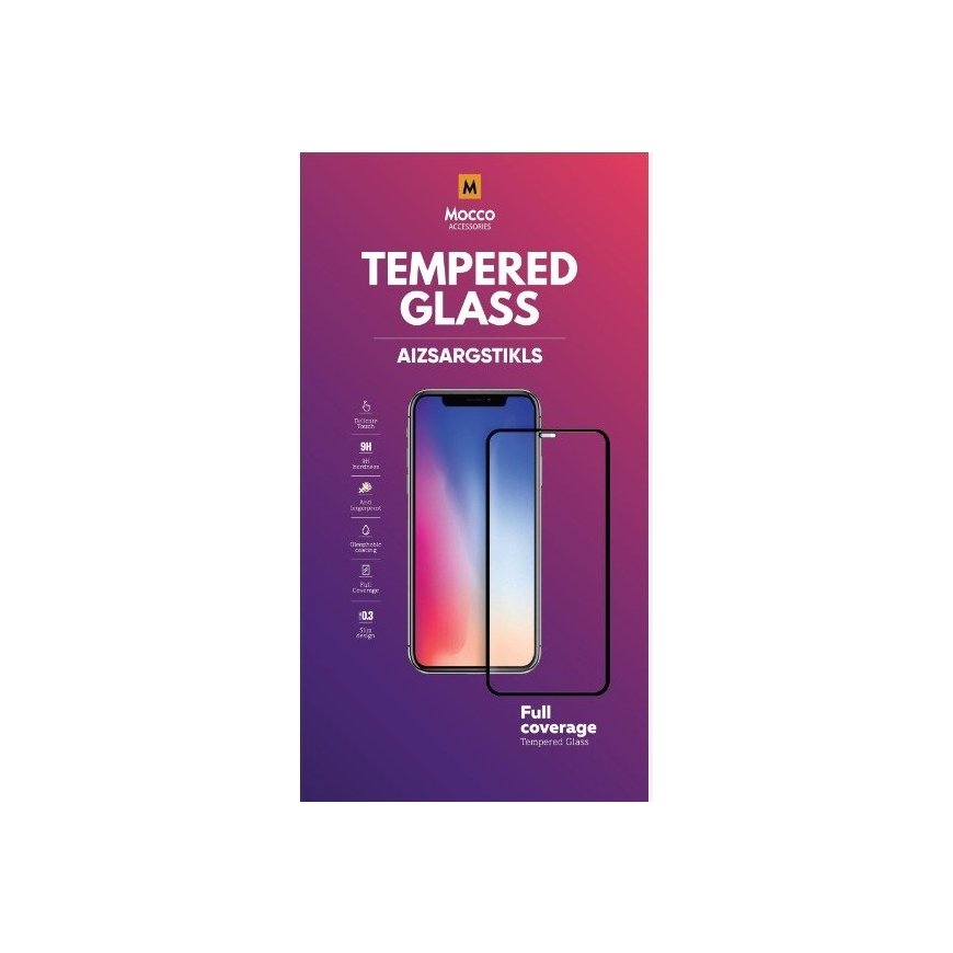 Mocco Full Face / Full Glue Tempered Glass Coveraged with Frame Защитное стекло для экрана Apple iPhone 15 Pro Черное