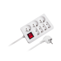 REBEL extension cord with switch 7 sockets 3m - 1.5mm REBEL extension cord with switch 7 sockets 3m - 1.5mm