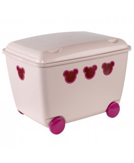 Container for toys 55L BranQ Teddy pink