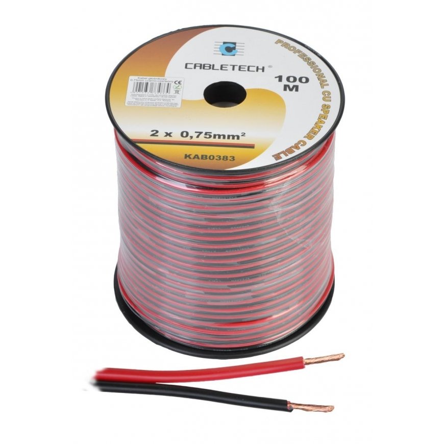 Cabletech 0.75mm Black and Red