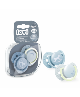 LOVI silicone pacifier, Baby Shower Boy, 0-2 months, 2 pcs., 22/900boy