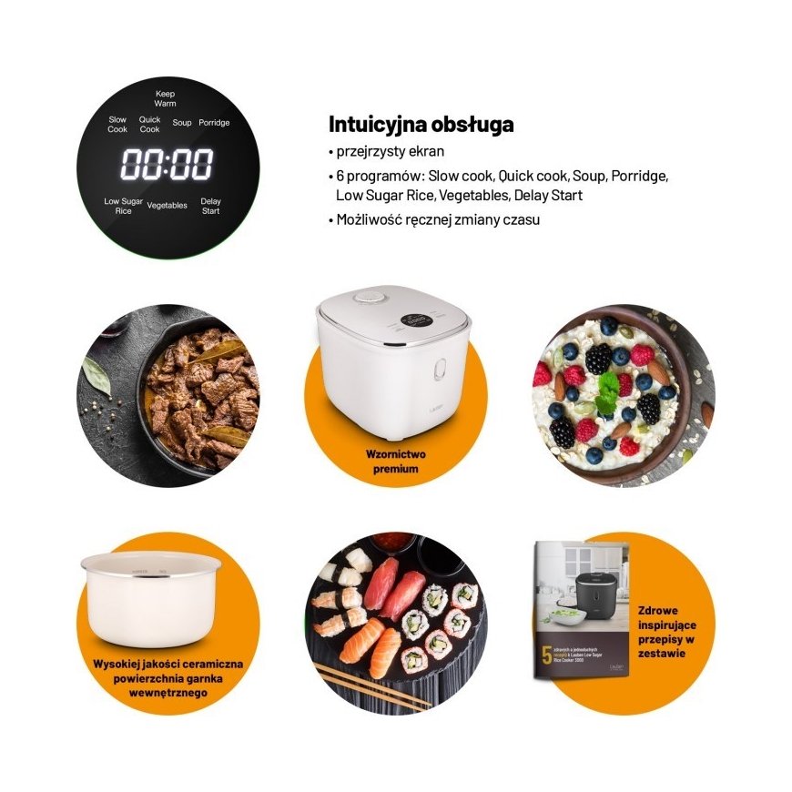 Rīsu plīts Lauben Low Sugar Rice Cooker 3000WT – 4