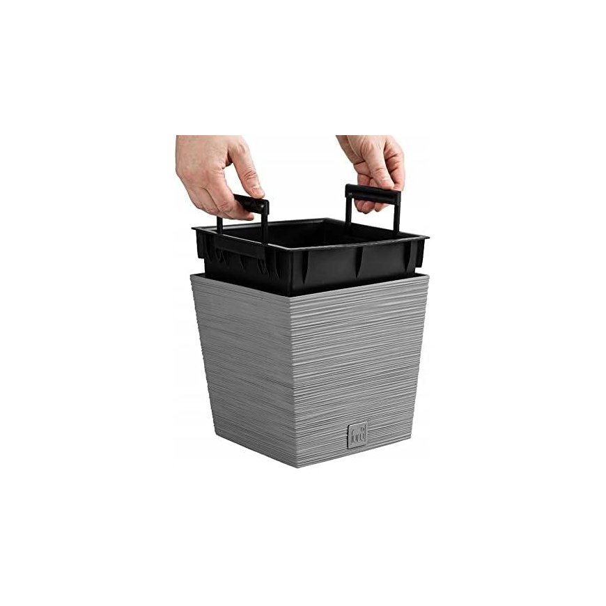 Prosperplast div class"int_ce_html"FURU SQUARE LOW flower pot - concrete/div – 5