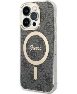 Guess IML 4G MagSafe case for iPhone 15 Pro Black