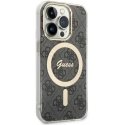Guess IML 4G MagSafe dėklas, skirtas iPhone 15 Pro Juodas