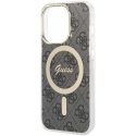 Guess IML 4G MagSafe case for iPhone 15 Pro Black