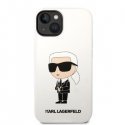 Karl Lagerfeld Case for iPhone 14 Plus 6.7" KLHCP14MSNIKBCH White Hard Case Silicone Ikonik