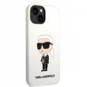Karl Lagerfeld Case for iPhone 14 Plus 6.7" KLHCP14MSNIKBCH White Hard Case Silicone Ikonik