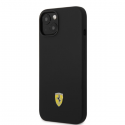 Case Ferrari FEHMSIP14MBK iPhone 14 Plus 6.7" black/black hard silicone metal logo "Magsafe"