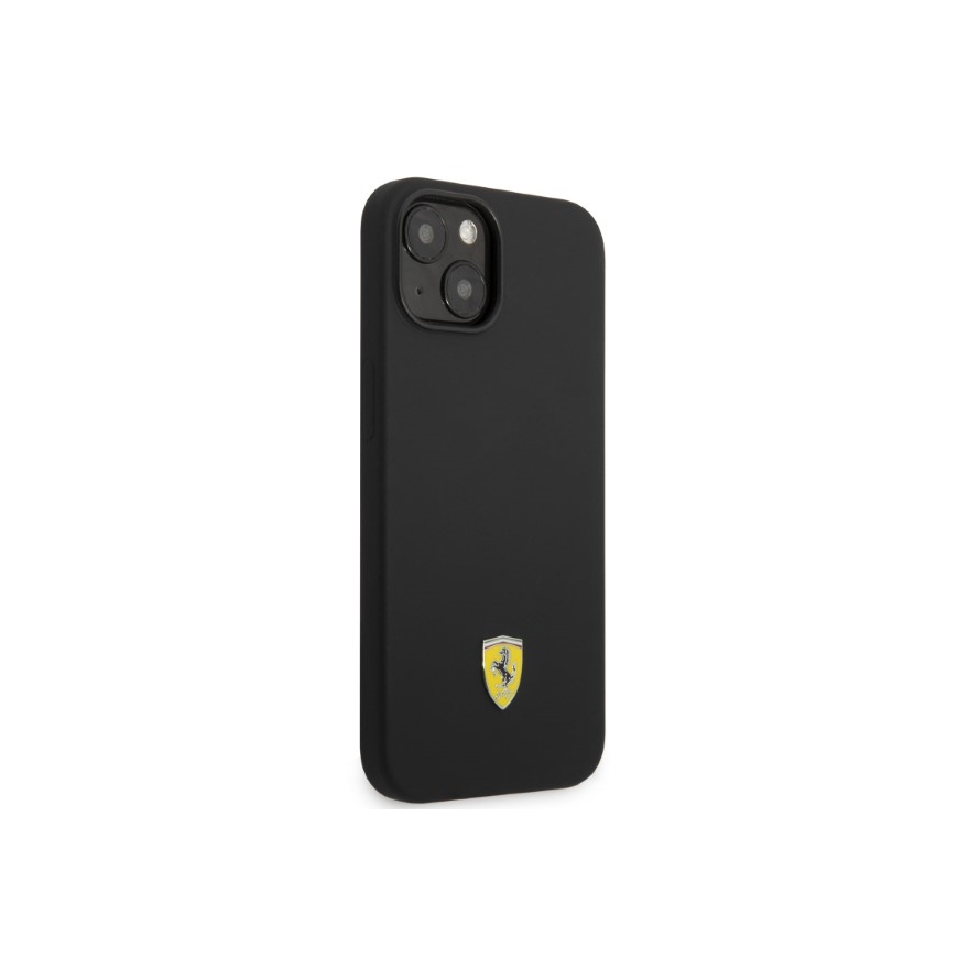 Dėklas Ferrari FEHMSIP14MBK iPhone 14 Plus 6,7" juodas/juodas kietas silikoninis metalinis logotipas "Magsafe" – 4