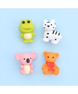 IWAKO erasers - puzzle set in BENTO mini lunch box "Animal"