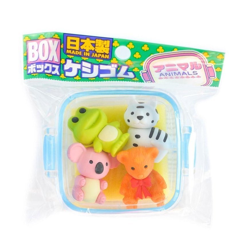 IWAKO erasers - puzzle set in BENTO mini lunch box "Animal" – 3