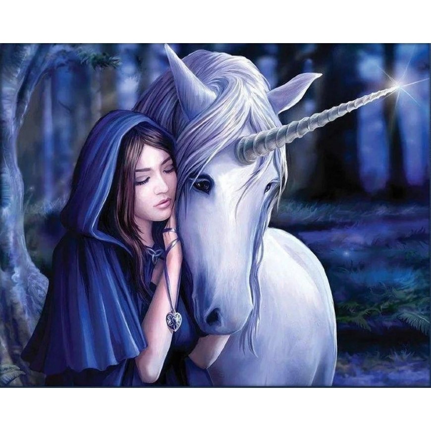 Beldizart Girl and unicorn 50*40 cm