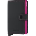 Secrid Matte Miniwallet -lompakko, musta/fuksia Secrid Matte Miniwallet -lompakko, musta/fuksia