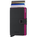Secrid Matte Miniwallet -lompakko, musta/fuksia Secrid Matte Miniwallet -lompakko, musta/fuksia