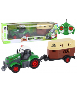 Lean Cars RC Tractor nuotolinio valdymo traktoriaus žemės ūkio mašinos priekabos nuotolinio valdymo pultas 1:24