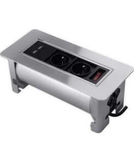 Spacetronik desktop socket with USB swivel Spacetronik SPS-O24S