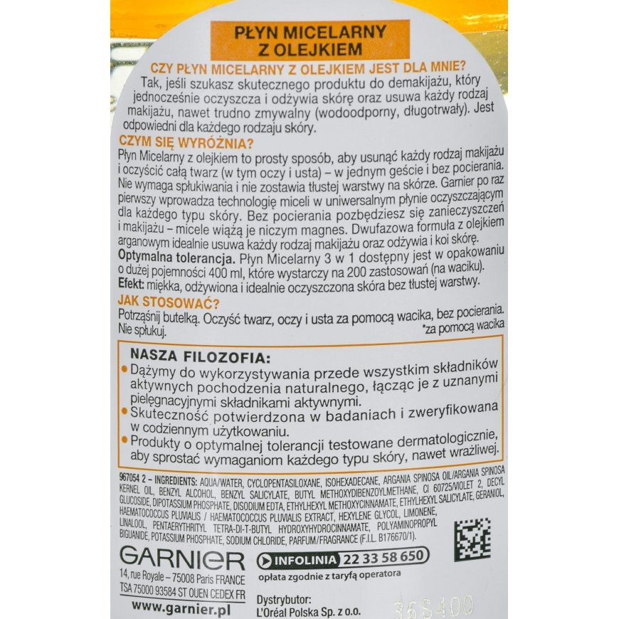 Garnier Skin Naturals two-phase micellar water