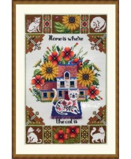 Merejka Home is where the cat is 27x43 SK220