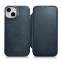 iCarer CE Oil Wax Premium Leather Folio Case iPhone 14 Plus magnetinis atverčiamas dėklas MagSafe mėlynas (AKI14220707-BU) iCarer CE Oil Wax Premium Leather Folio Case iPhone 14 Plus magnetinis atverčiamas dėklas MagSafe mėlynas (AKI14220707-BU)