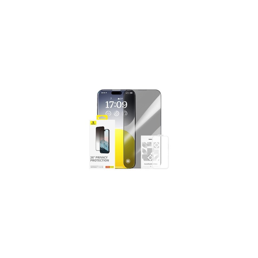 Privacy Protection Tempered Glass Baseus Diamond iPhone 15 Pro – 2