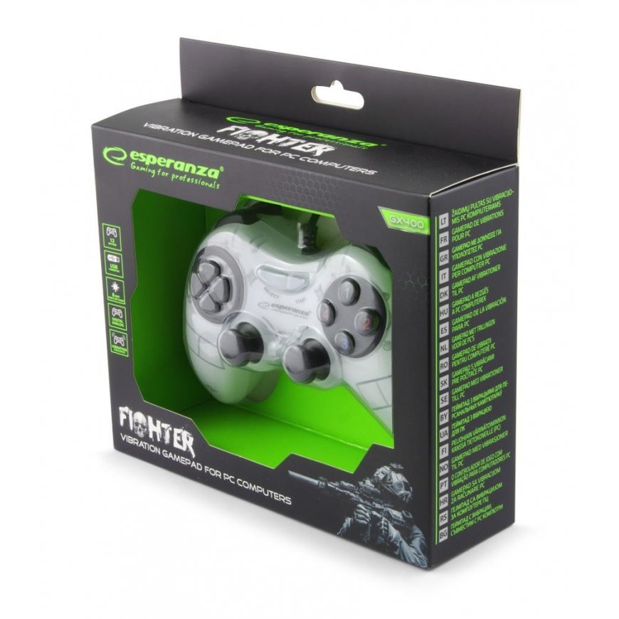 ESPERANZA EGG105W FIGHTER - GAME CONTROLLER WITH VIBRATION PC – 5