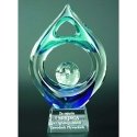 Tryumf Engraved glass trophy with case Tryumf Engraved glass trophy with case