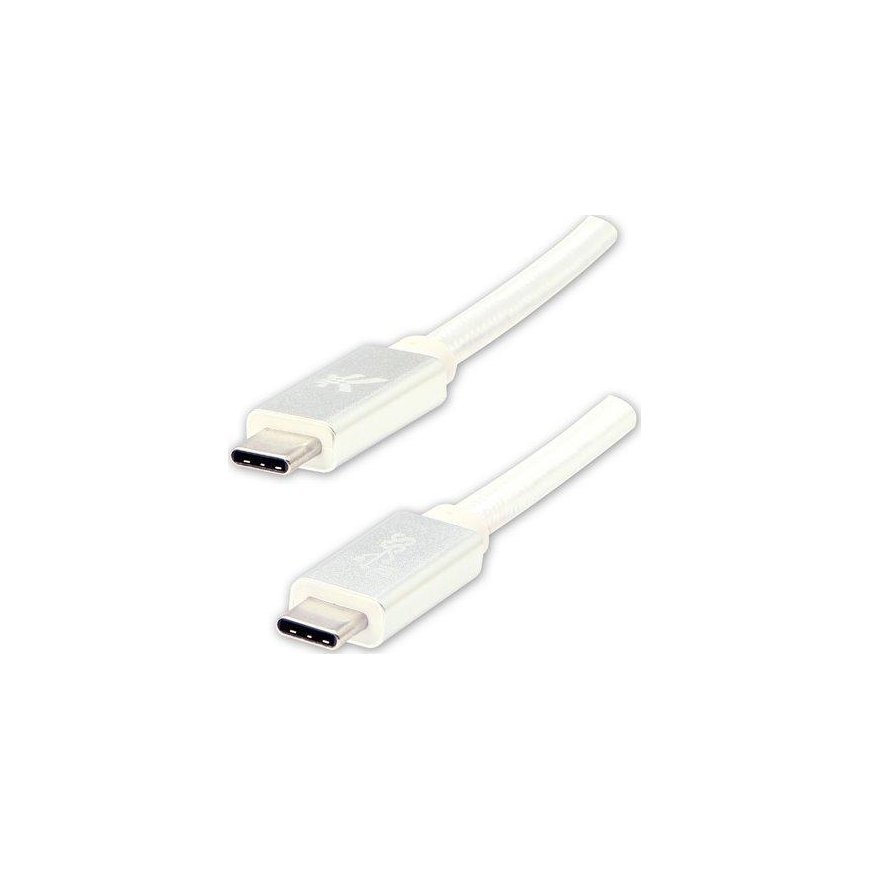 USB cable Logo USB-C - USB-C 1 m White