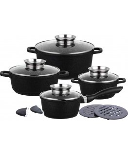SET OF GRANITE POTS 12 ELEM. KLAUSBERG KB-7360