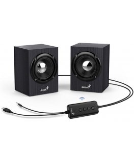 Computer speakers Computer speakers Genius speakers SP-HF385BT, 2.0, 4W, black, volume control, BT, wooden, 3.5 mm socket/blueto
