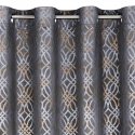 Eurofirany soft velvet curtain ARETA with boho pattern / 200 g/m2 / 140x250 / silver and gold colors Eurofirany soft velvet curtain ARETA with boho pattern / 200 g/m2 / 140x250 / silver and gold colors
