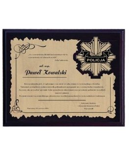 Tryumf Plastic diploma with engraved laminate