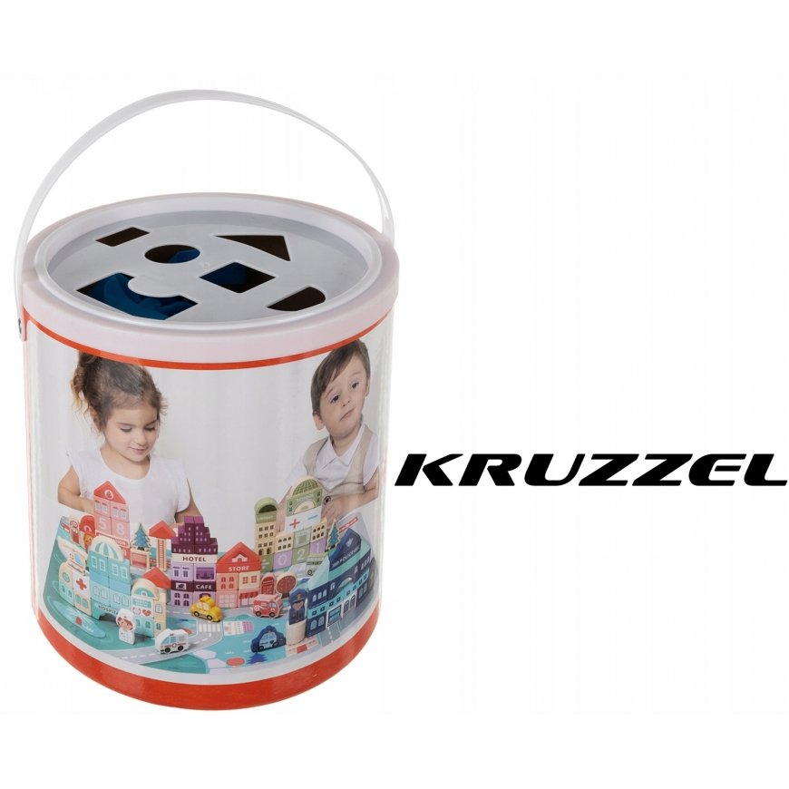 Kruzzel Wooden blocks - city 100 pcs. Kruzel in 19159