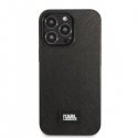 Karl Lagerfeld Case iPhone 13 Pro KLHCP13LSFMP2K Black Hard Case Saffiano Logo Karl Lagerfeld Case iPhone 13 Pro KLHCP13LSFMP2K Black Hard Case Saffiano Logo