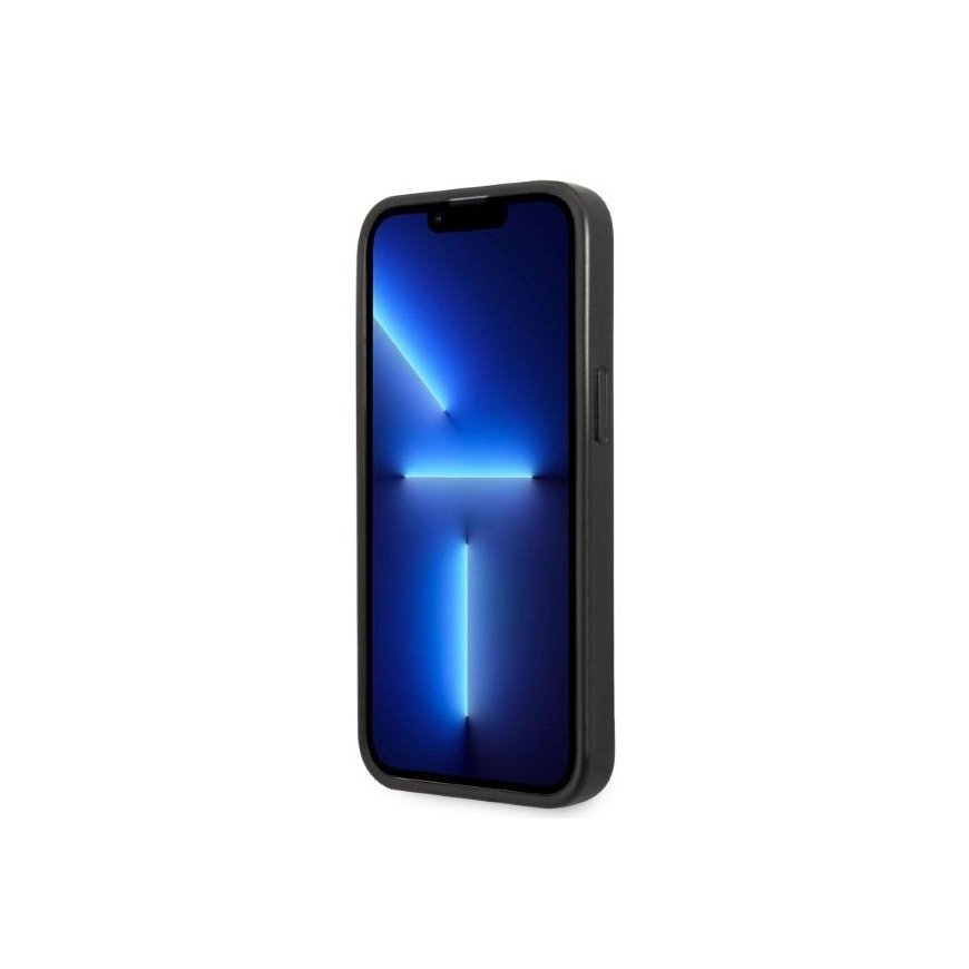 Karl Lagerfeld dėklas iPhone 13 Pro KLHCP13LSFMP2K juodas kietas dėklas Saffiano Logo – 4