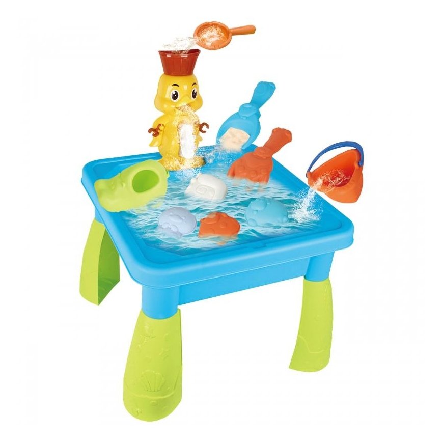 WOOPIE Vandens staliukas 2in1 Sandbox Duck Waterfall 9 acc.