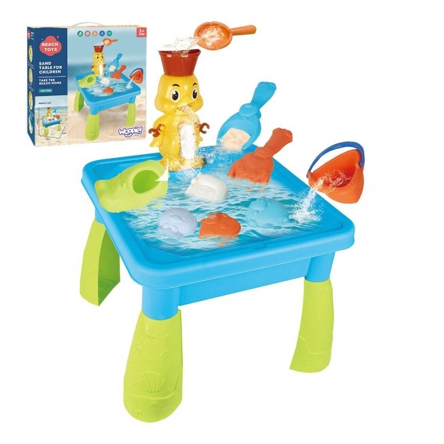 WOOPIE Water table 2in1 Sandbox Duck Waterfall 9 acc. – 3