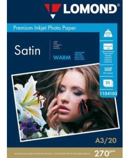 Fotopopierius Lomond Premium Photo Paper Satininis 270 g/m2 A3, 20 lapų, Warm