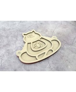 Beldizart Bead holder "Cat-Yogi" (with cover) OR-176