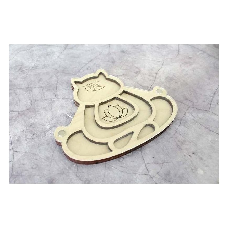 Beldizart Bead holder "Cat-Yogi" (with