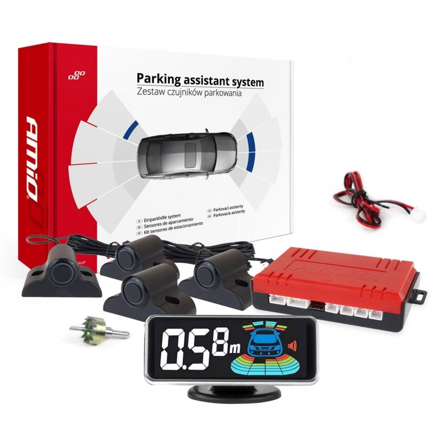 AMiO Reverse parking sensors black led
